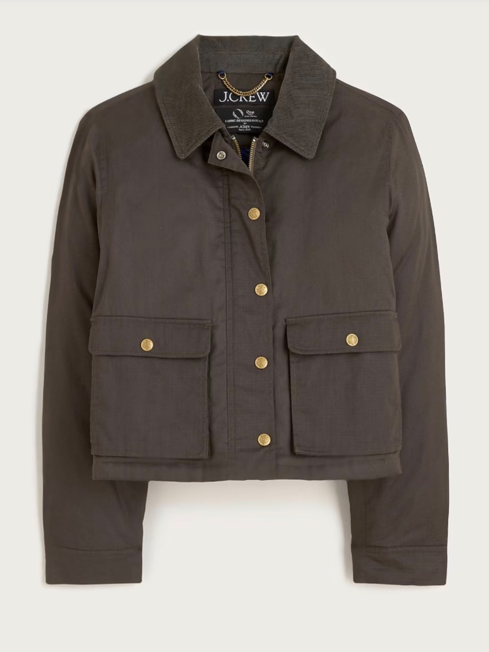 NWT J.Crew Cropped Barn Jacket™ in Ripstop Cotton, sz Large - Picture 5 of 10
